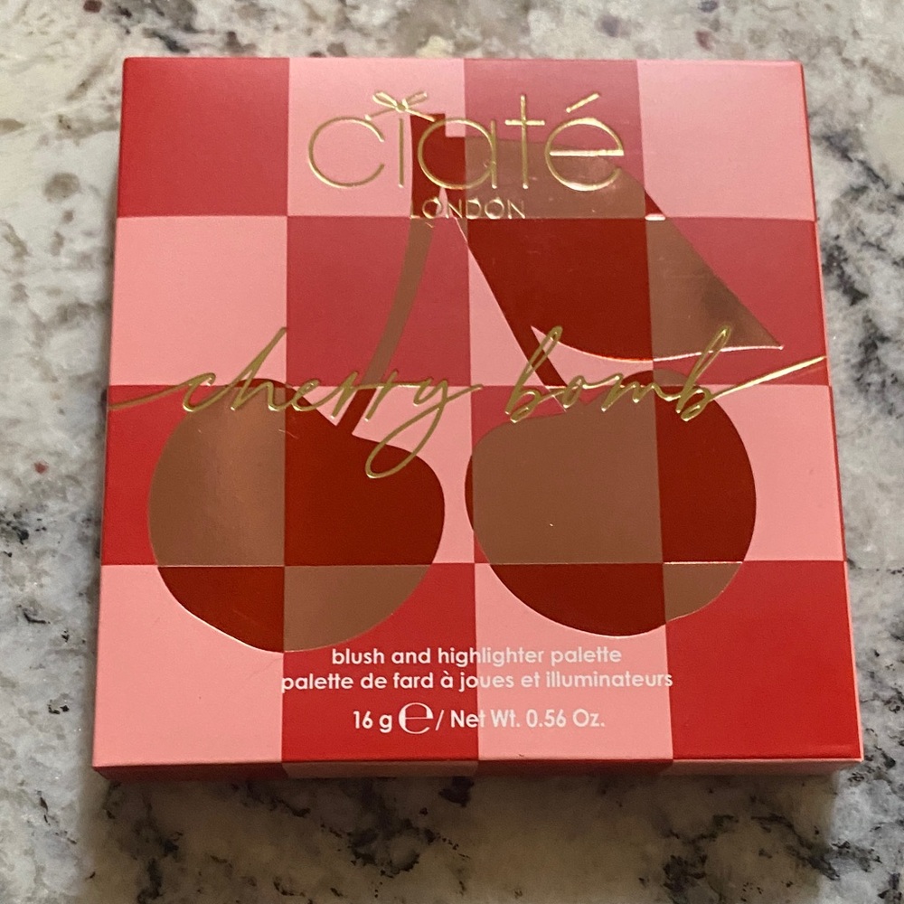 Ciate Cherry Bomb Blush Palette - Bold Pink and Red